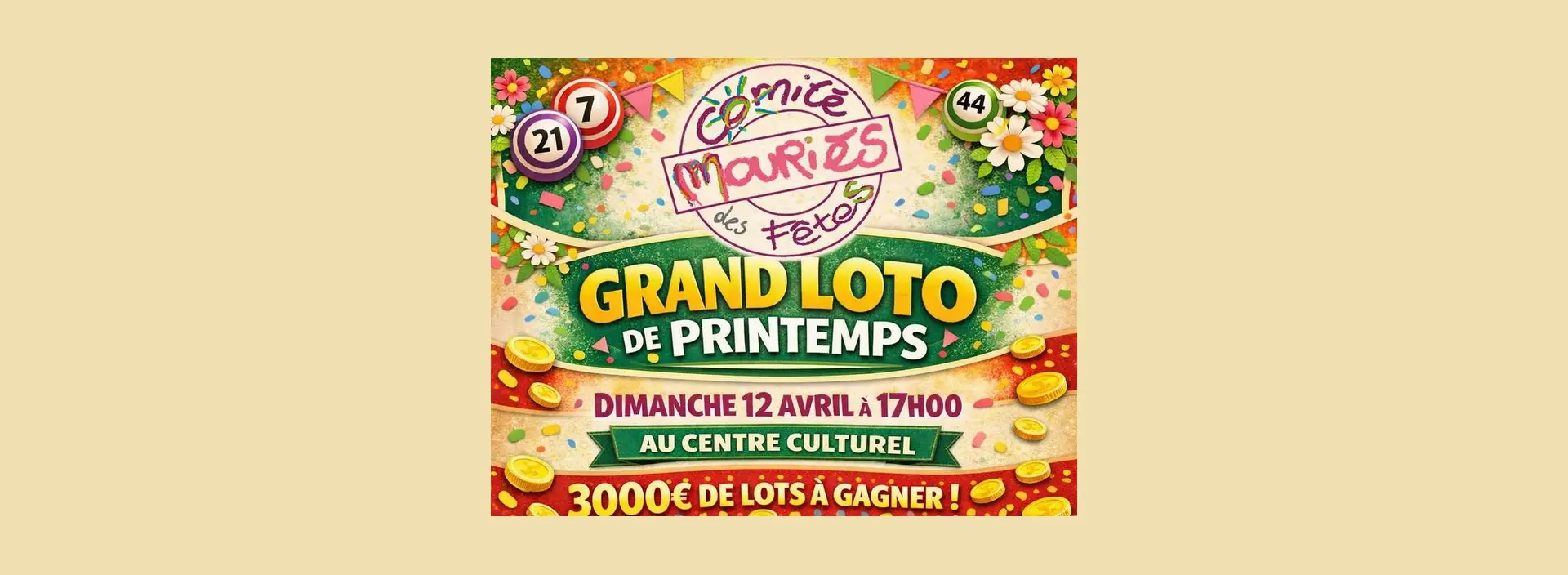 Vignette Grand loto de printemps à Mouriès 12.04.26