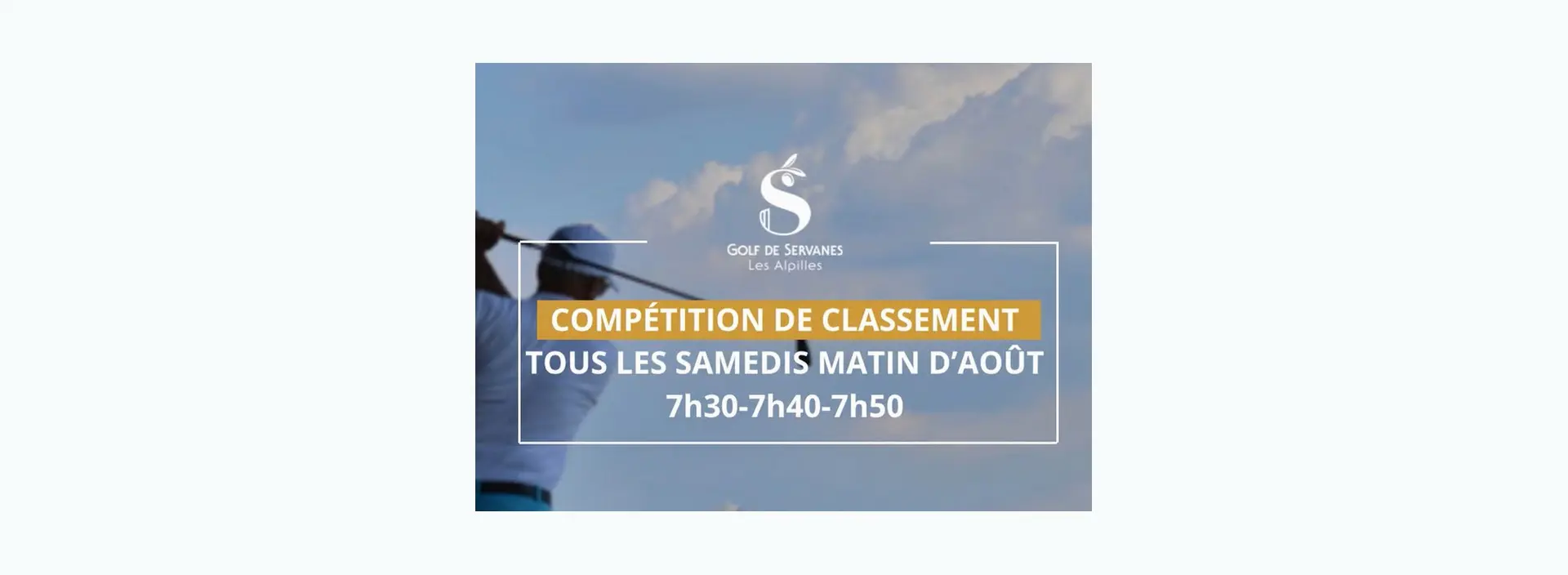 Vignette Compétitions de classement au Golf de Servanes à Mouriès 01.08 au 31.08.26
