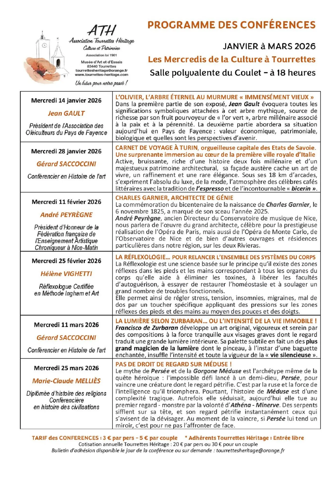 Conférences 1er trimestre 2025