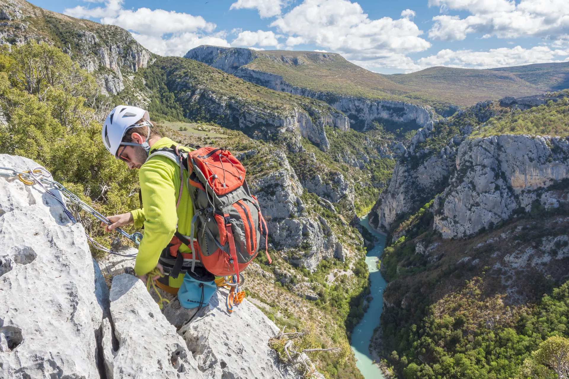 Parcours escalade dans le Verdon