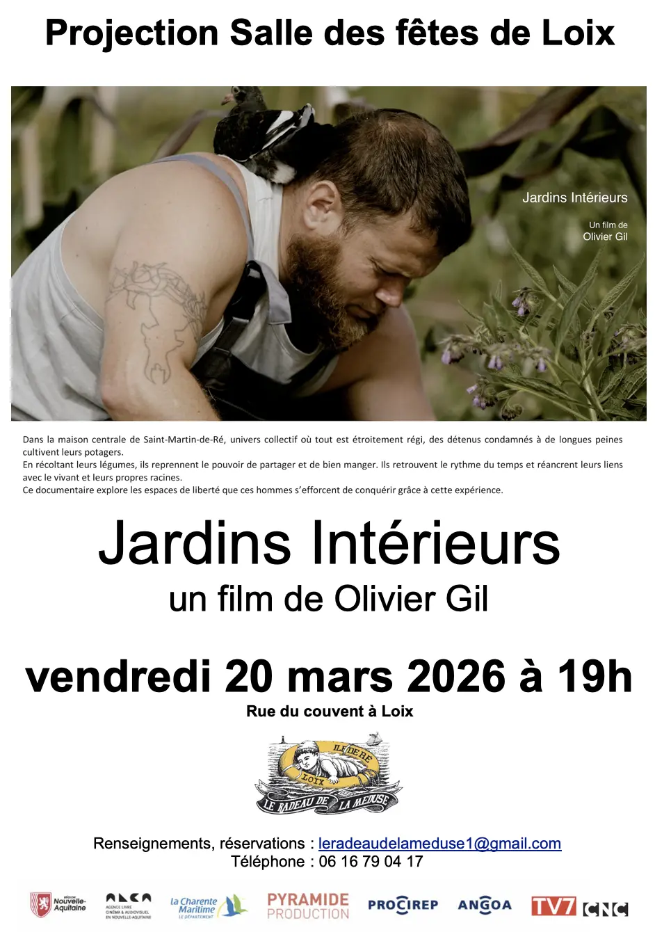 Projection d'un film : jardins intérieurs