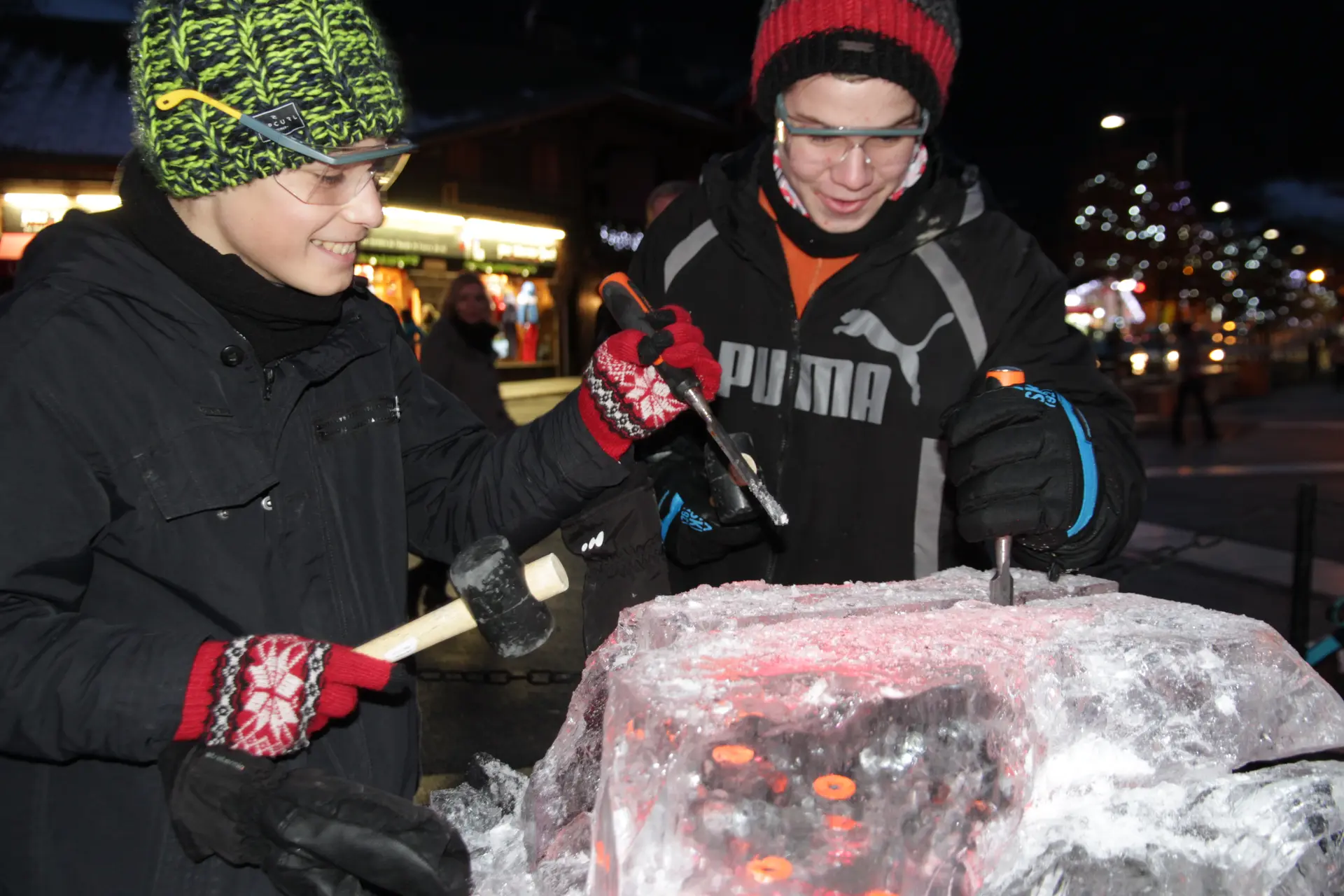 sculpture sur glace morzine