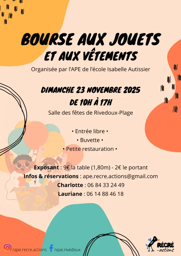 Bourse aux jouets et aux vêtements_Rivedoux-Plage