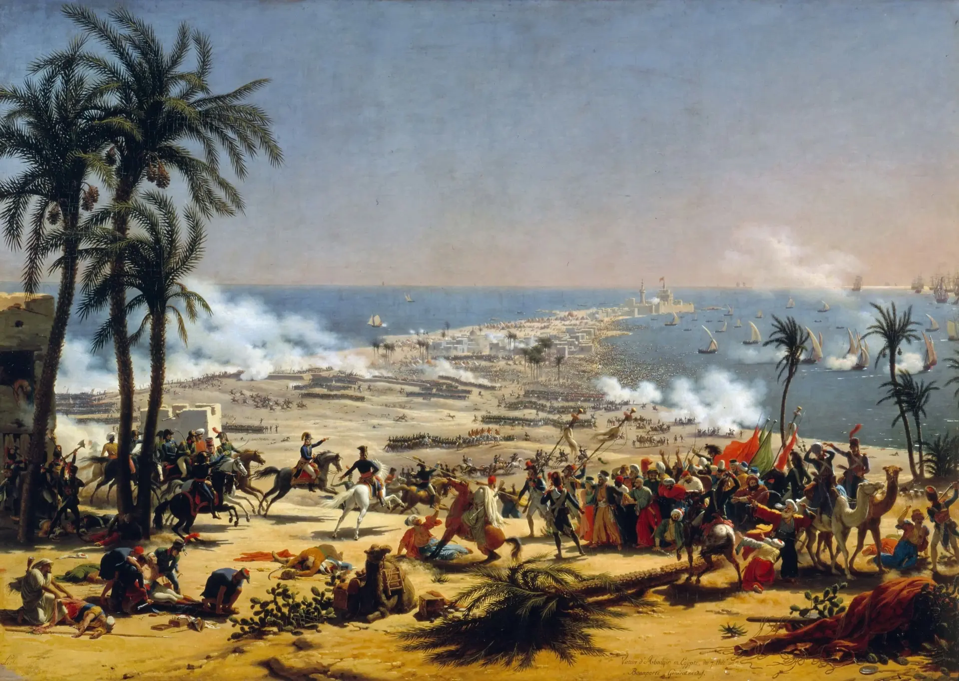 La bataille d'Aboukir, le 25 juillet 1799, de Louis-François Lejeune (1775-1848) — Collections du Château de Versailles