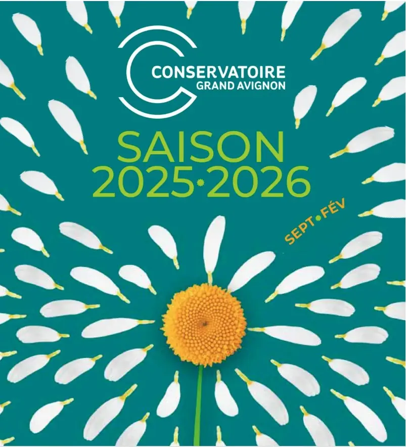 Visuel programme du Conservatoire du Grand Avignon saison 2025-2026