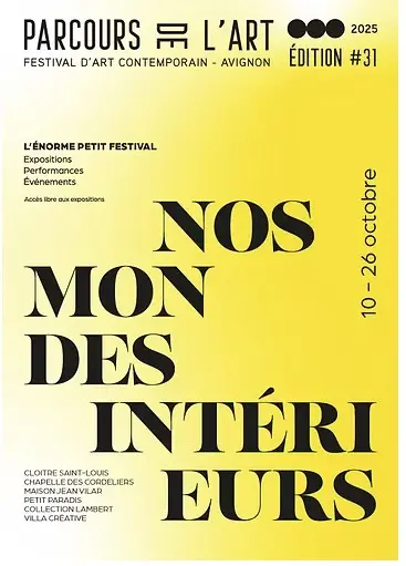 Affiche 31e Parcours de l'Art - Festival d'art contemporain - 31e édition_Avignon