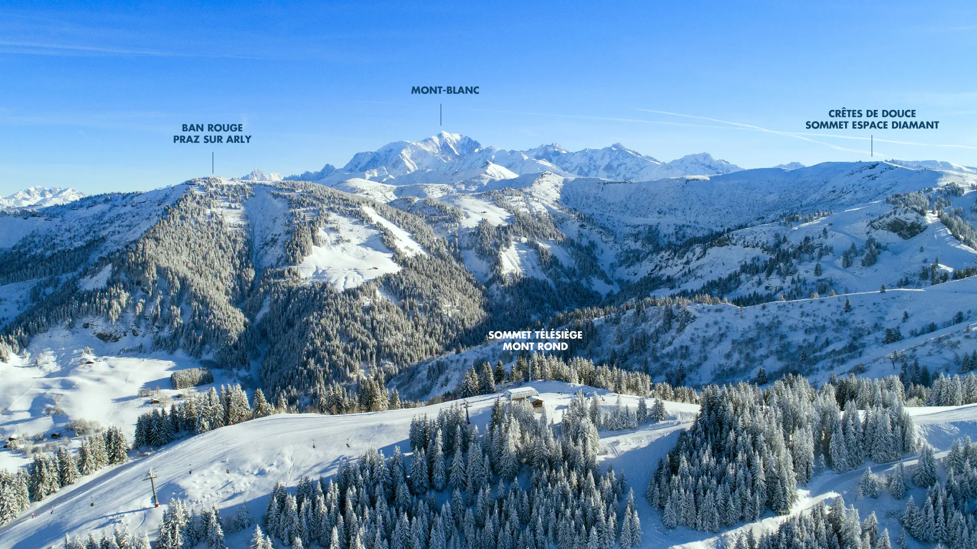 Vue aérienne ski à Notre Dame de Bellecombe