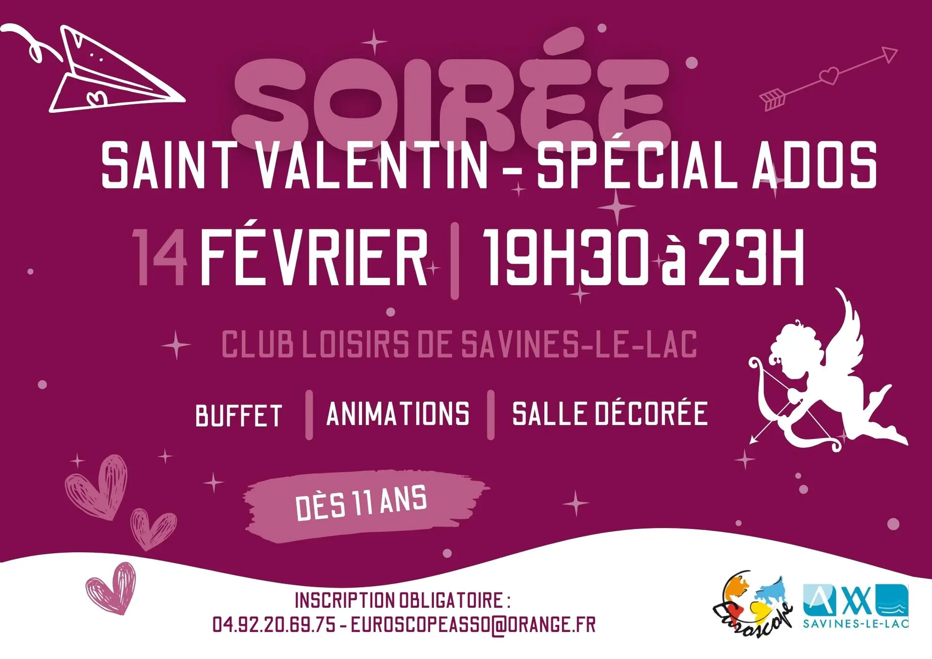 Soirée Saint Valentin pour ados SAVINES-LE-LAC