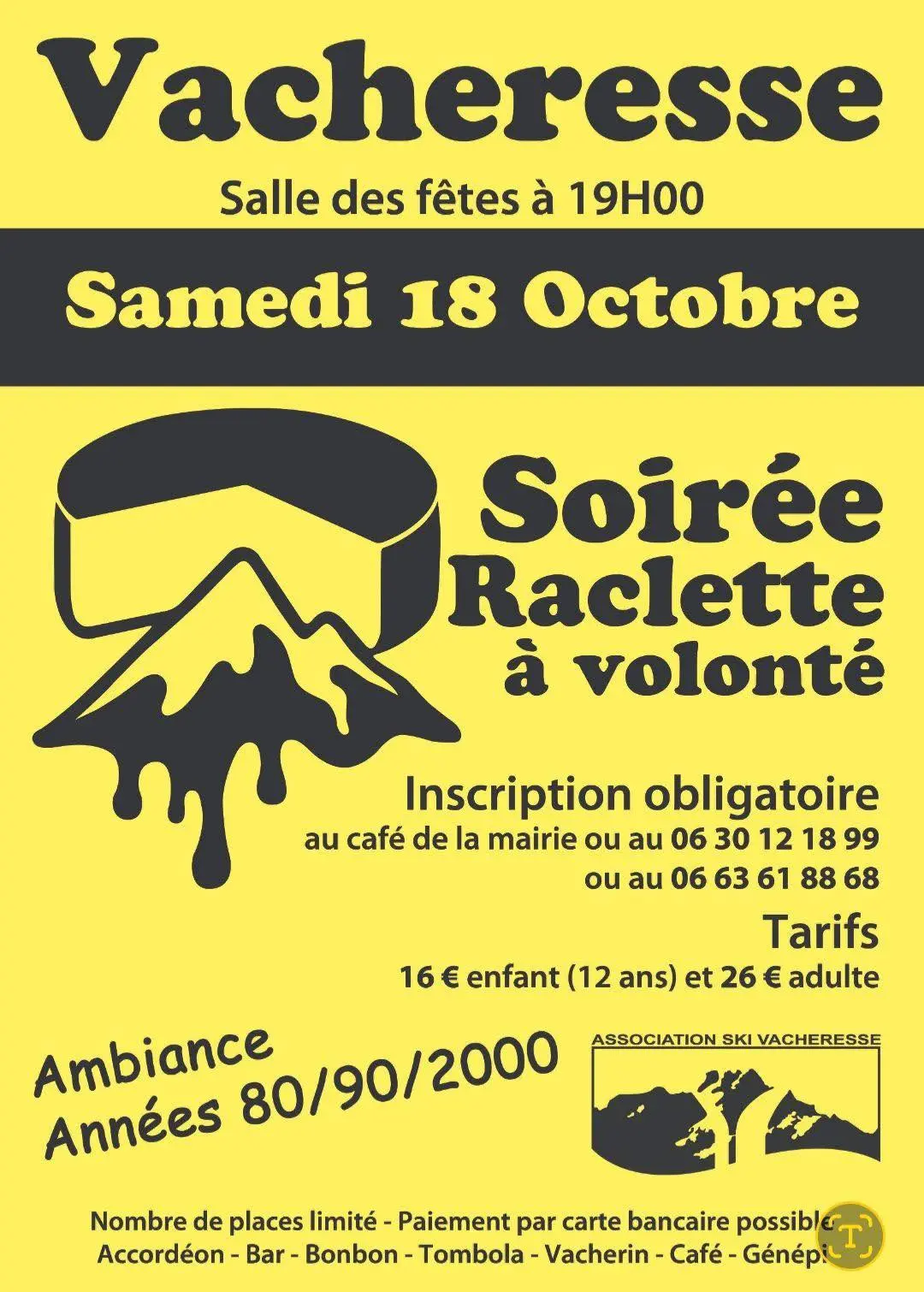 Affiche soirée raclette