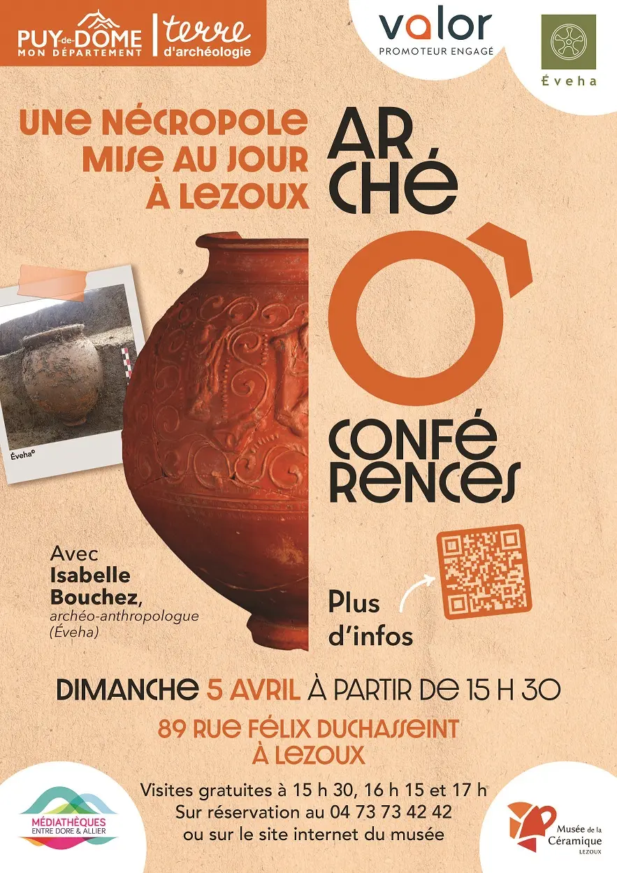 Arché Ô conférences : Une nécropole mise au jour à Lezoux