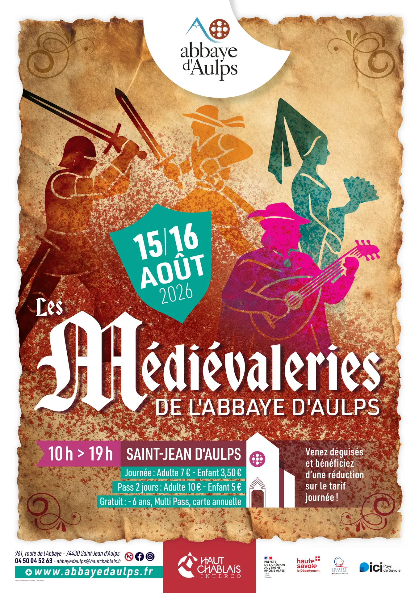 affiche Les Médiévaleries Abbaye d'Aulps