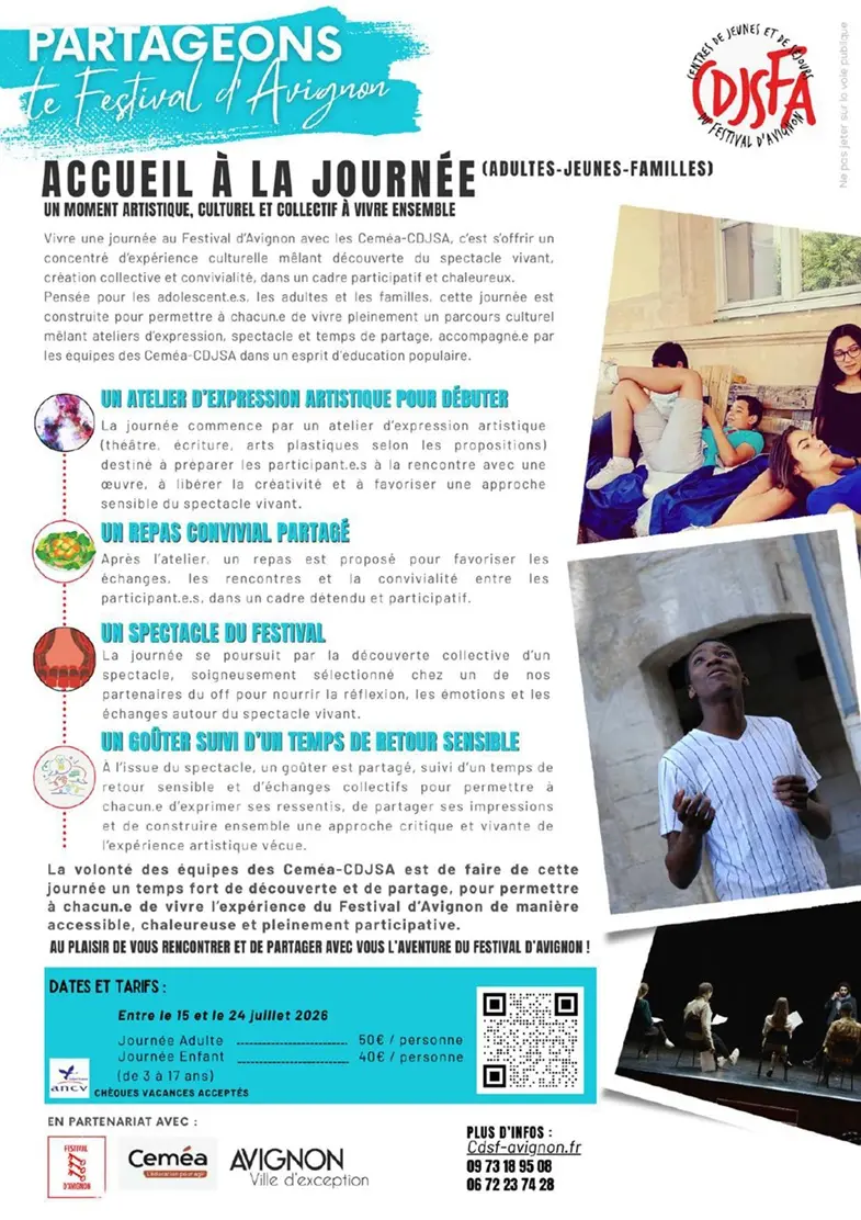 Festival d'Avignon - accueil à la journée jeunes & adultes_Avignon