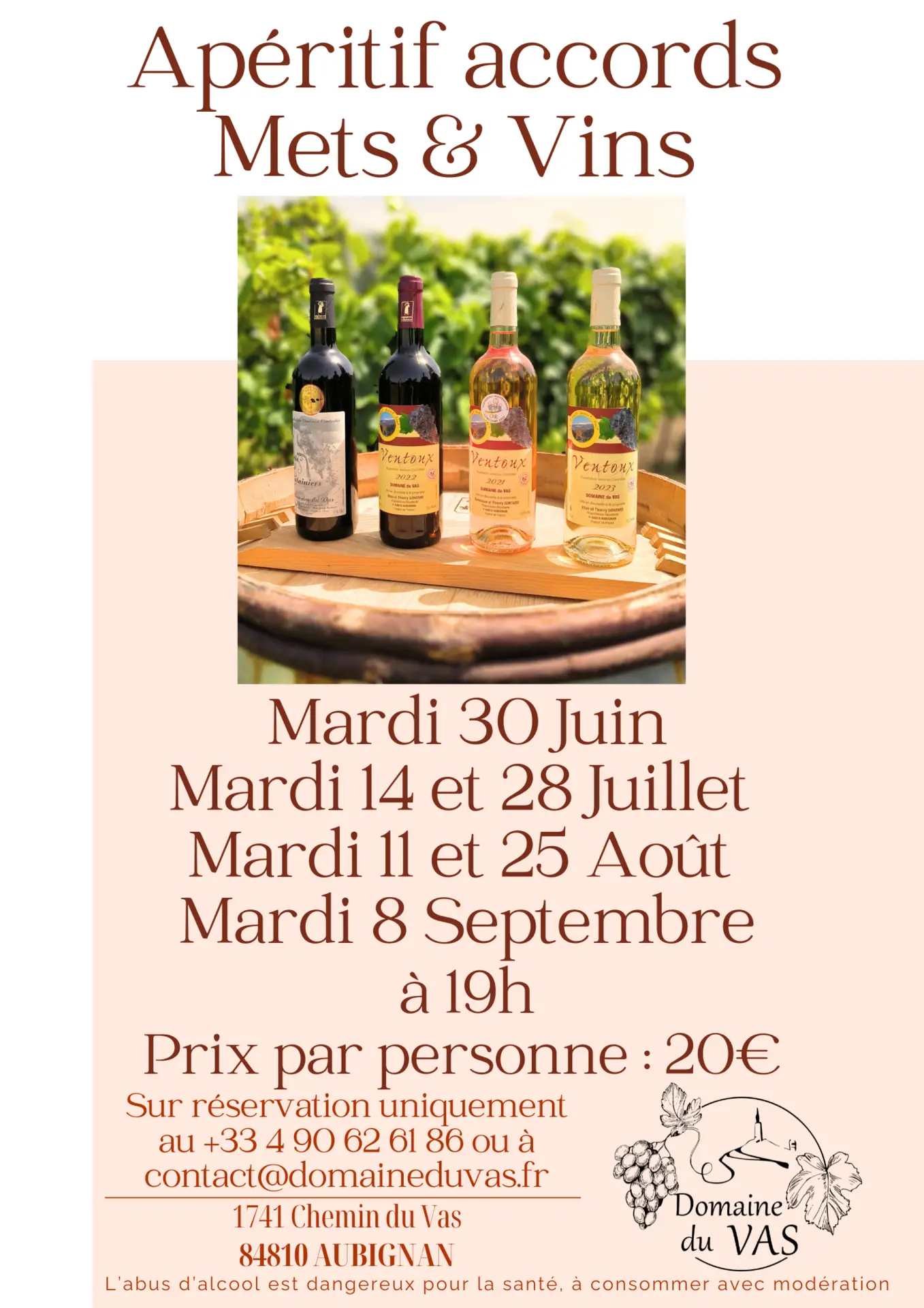 Apéritif accords mets & vins_Aubignan