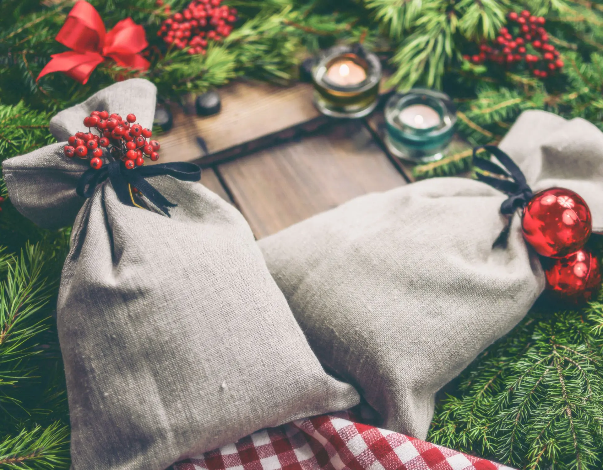 sacs et décorations Noël