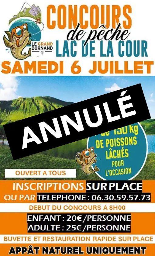 Concours de pêche annulé