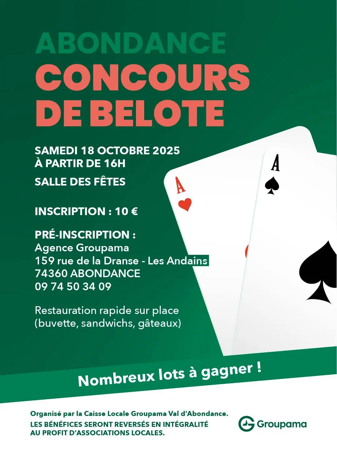 Affiche concours de belotte