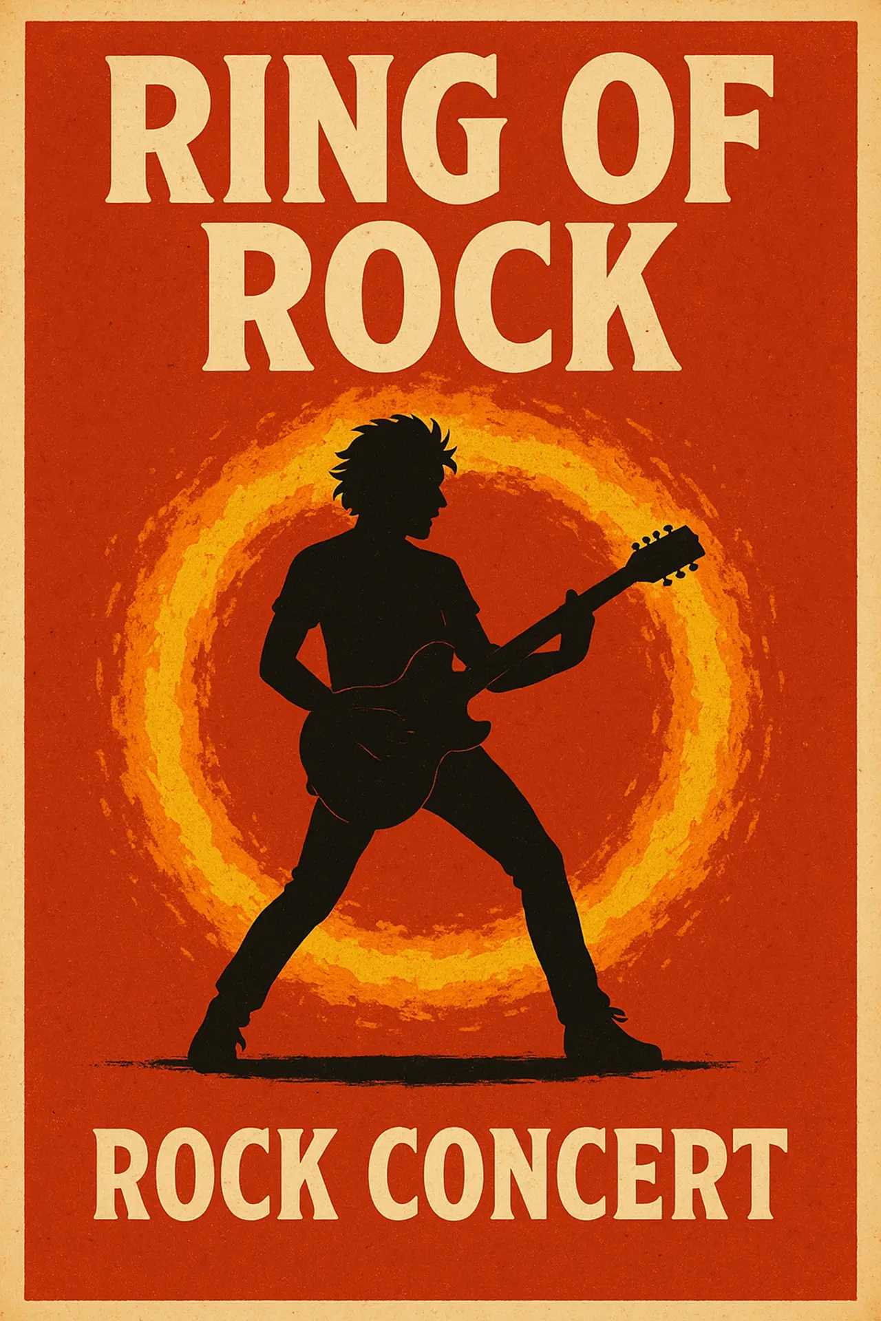 Illustration fictive d'un concert de rock