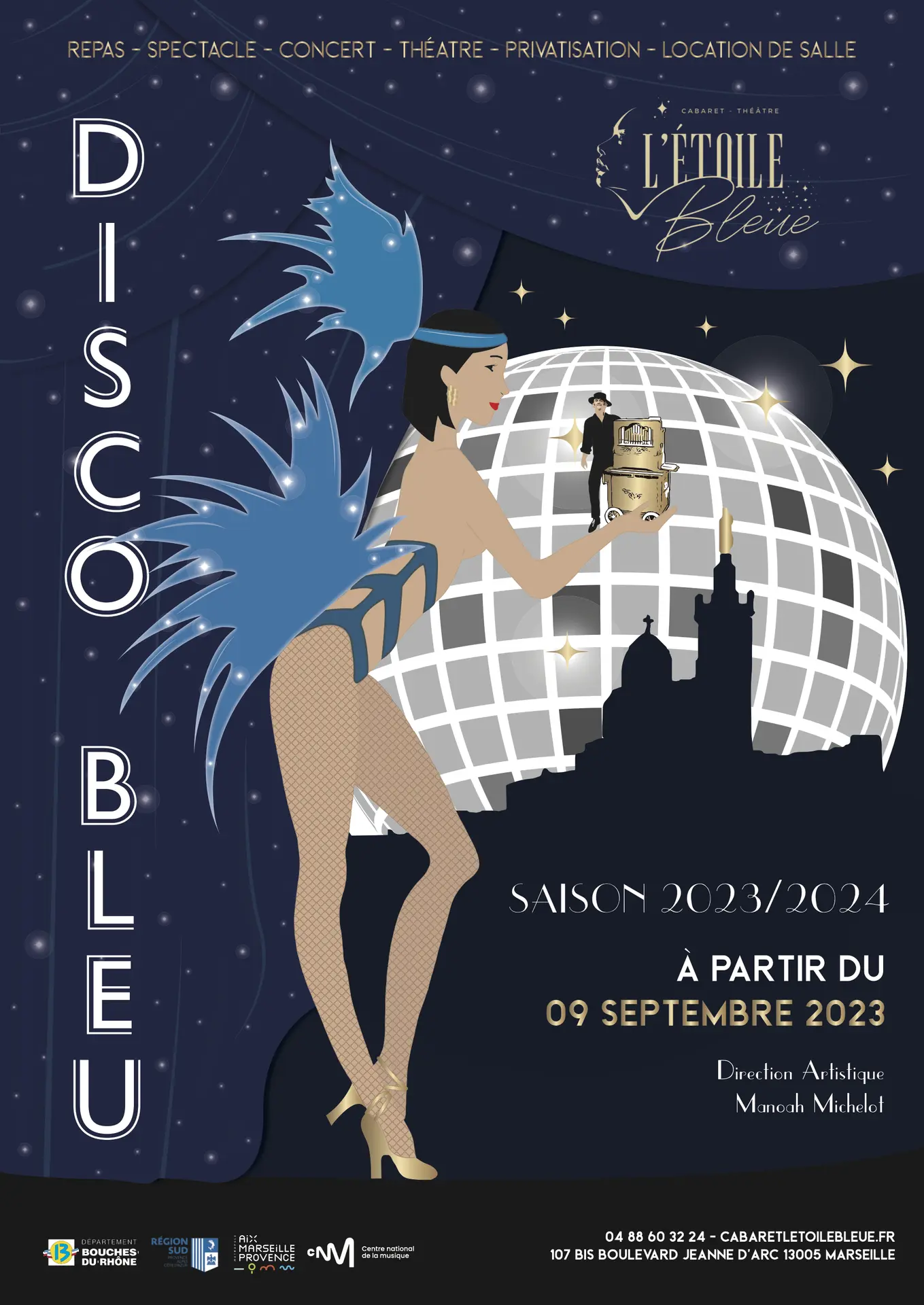 Dîner-spectacle Disco Bleu