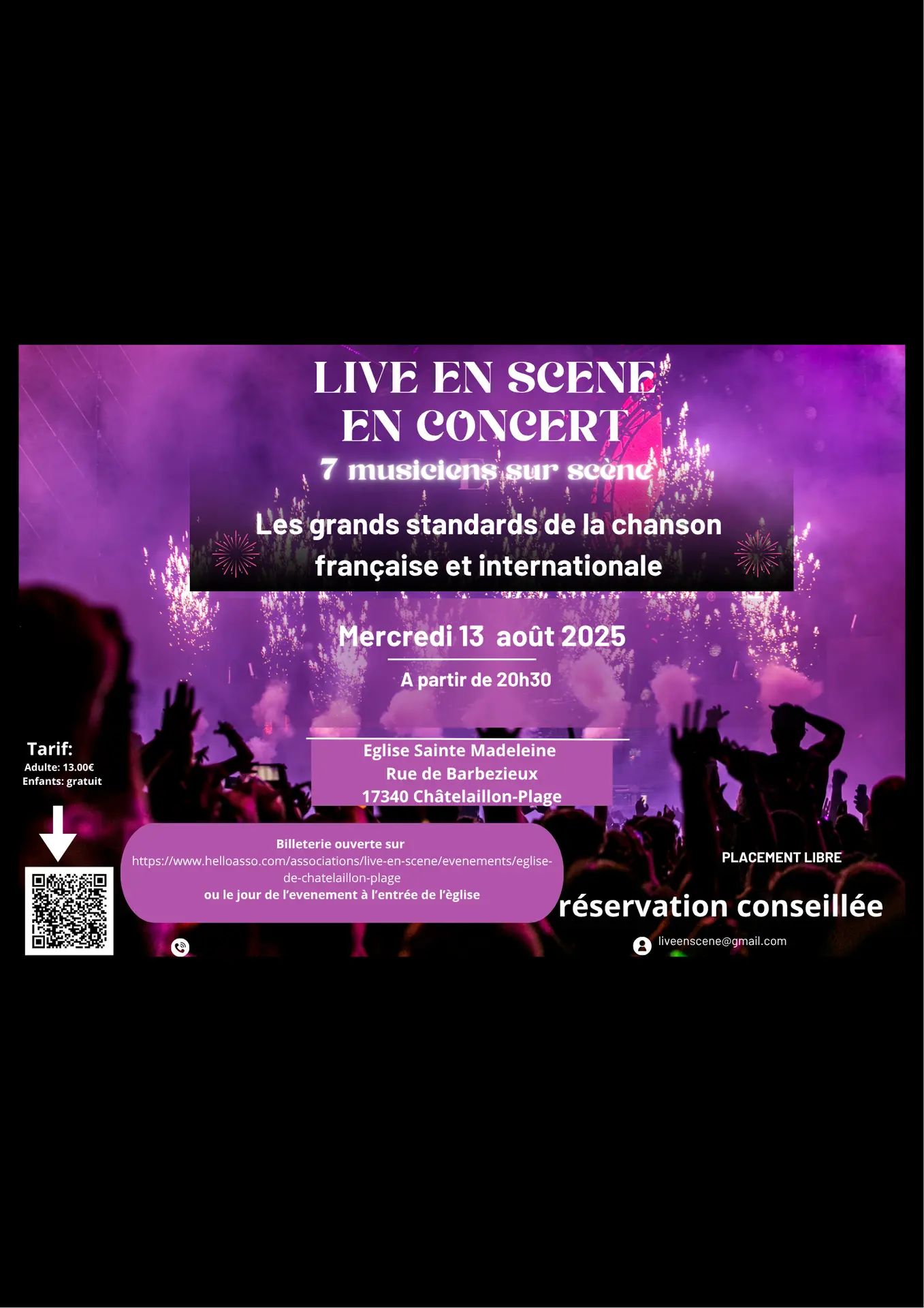 Concert à l'élgise de Live en Scène à Châtelaillon-Plage