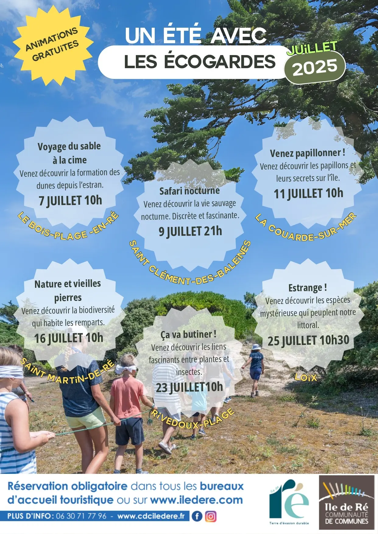 Affiche Venez papillonner ! - Un été avec les écogardes_La Couarde-sur-Mer