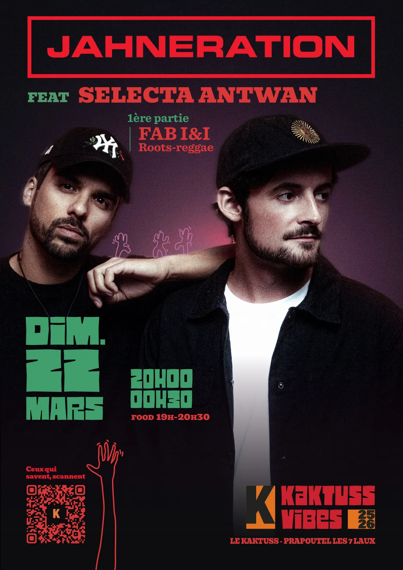 Affiche du concert au Kaktuss le 22 mars 2026