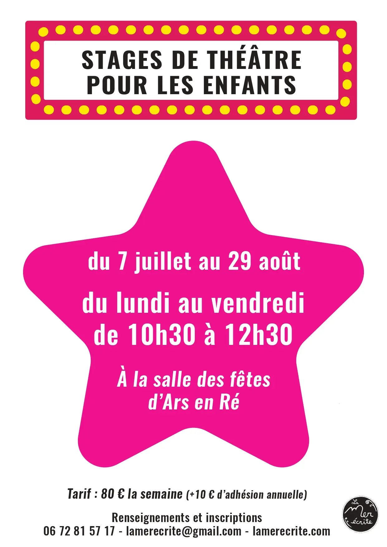 Stage de théâtre pour les enfants