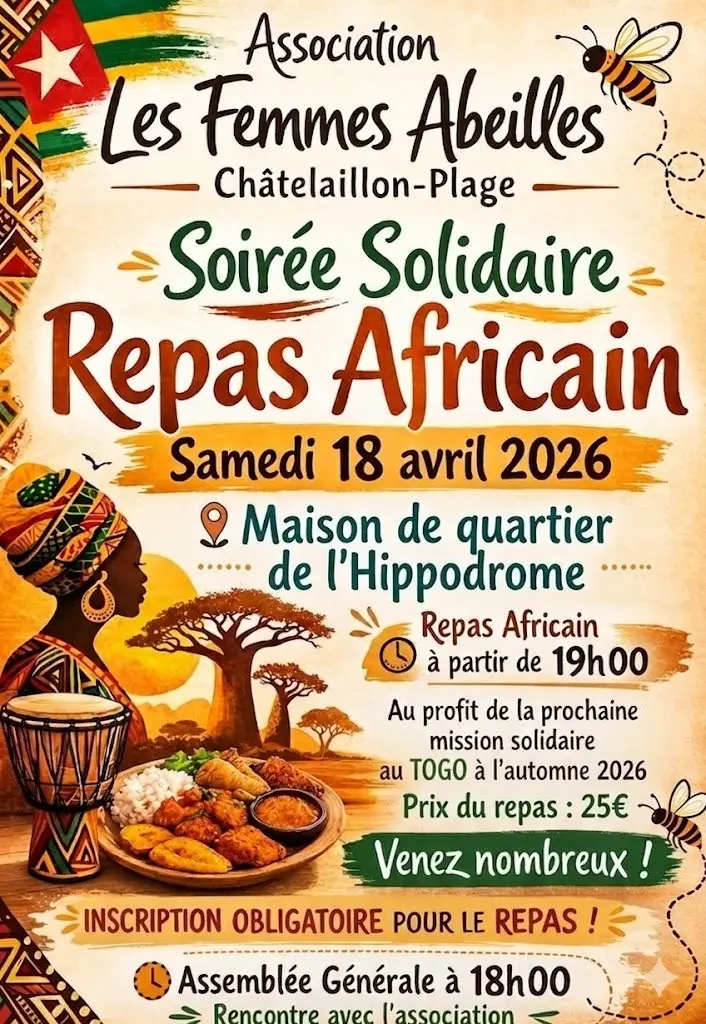 Affiche - Soirée solidaire africaine_Châtelaillon-Plage