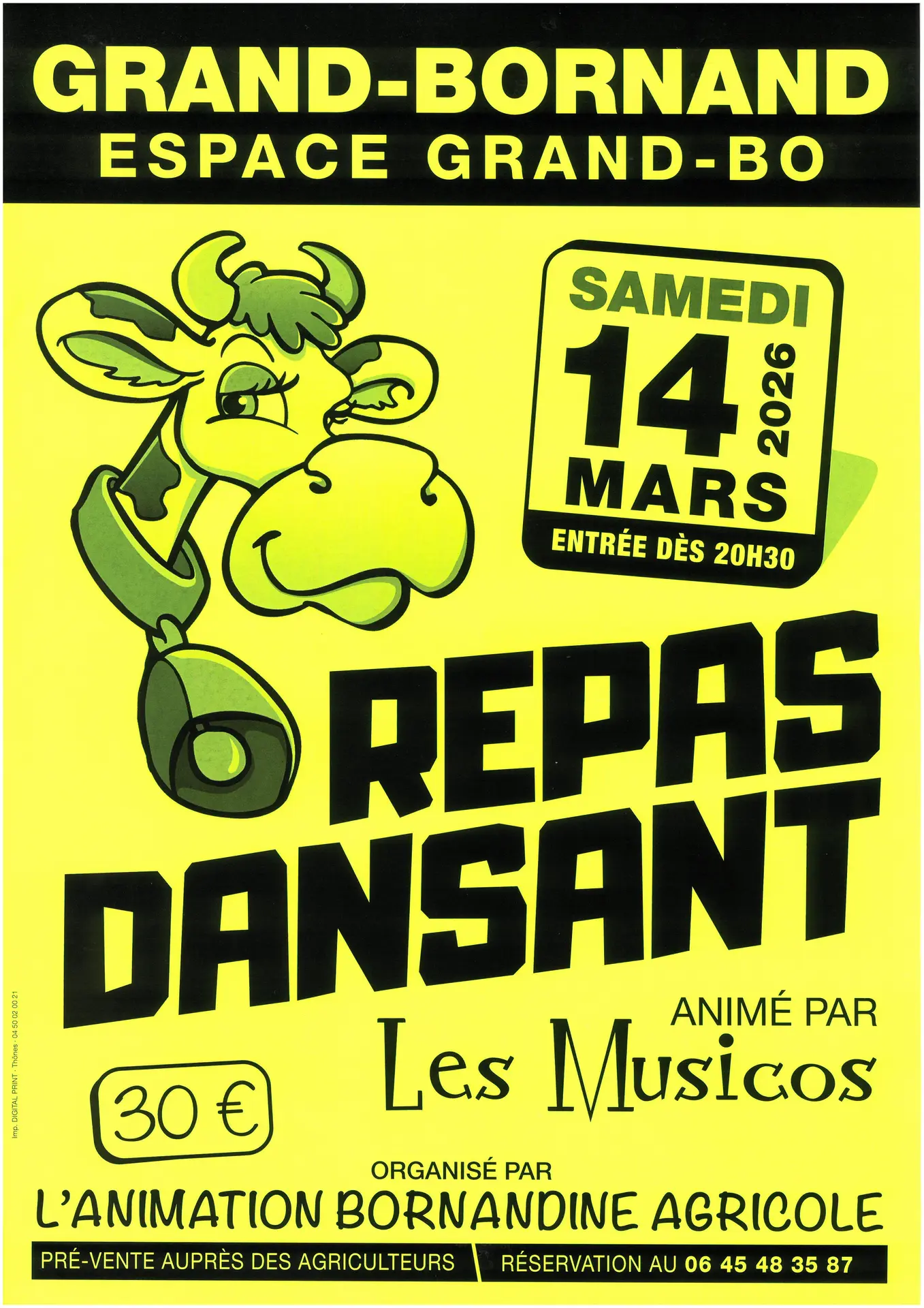 affiche du repas dansant