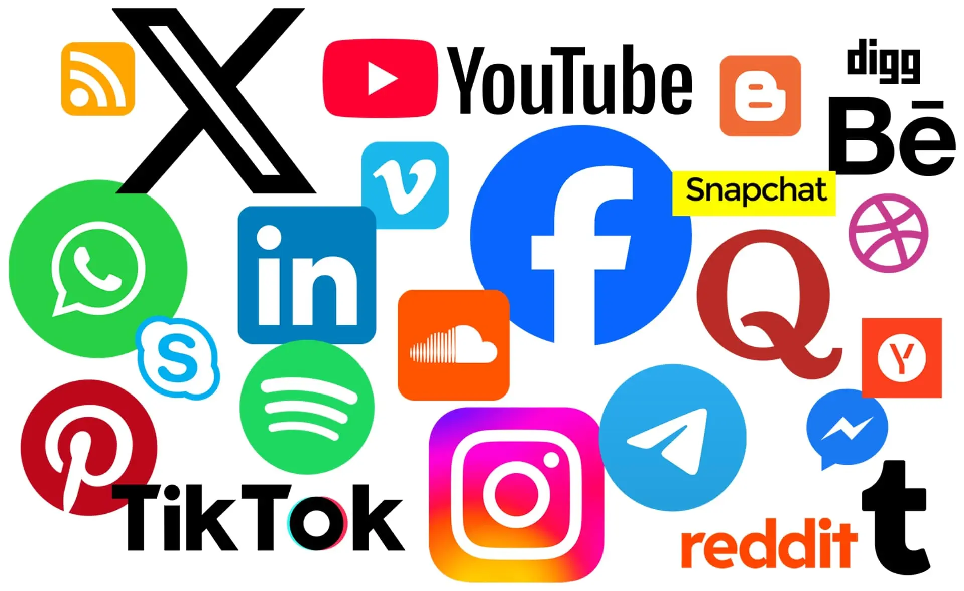 Un éventail des principaux réseaux sociaux dans le monde