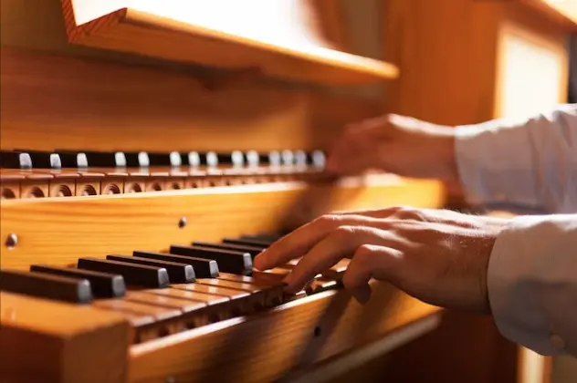 Homme jouant de l'orgue