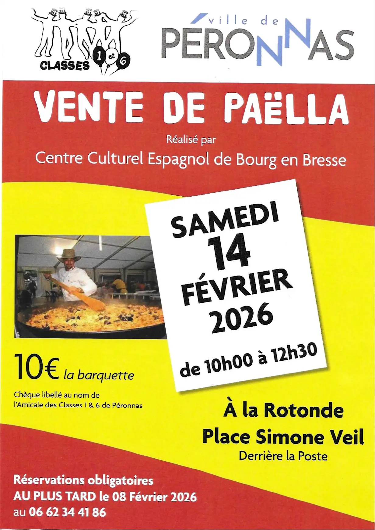 Affiche vente de paëlla