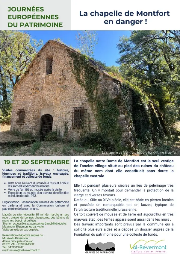 JEP - Visites de la chapelle de Montfort