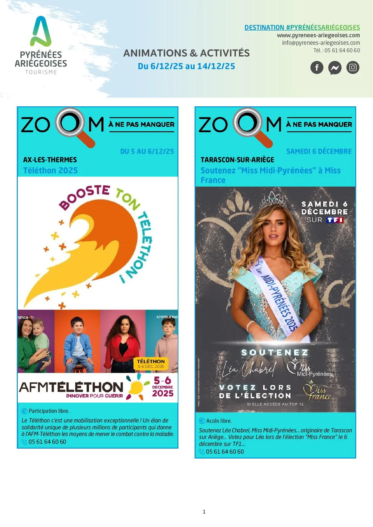 Du 06 au 14.12.Programme Animations & Activités