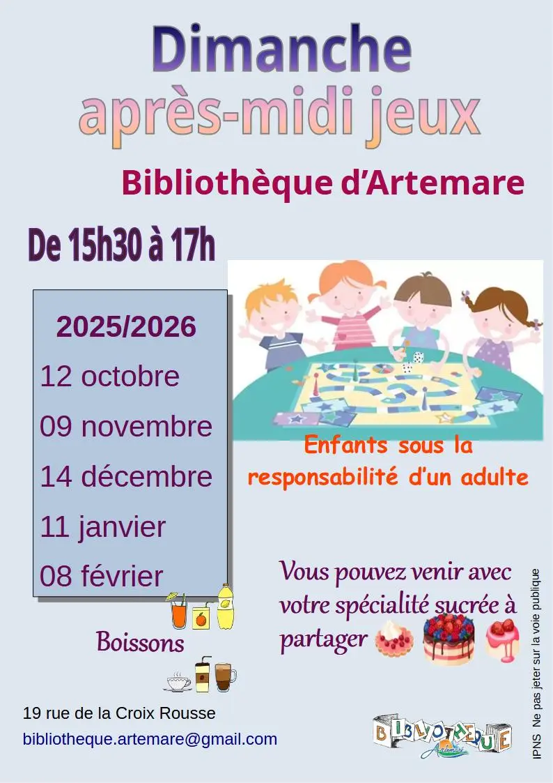 Après-midi jeux du dimanche à la bibliothèque_Artemare