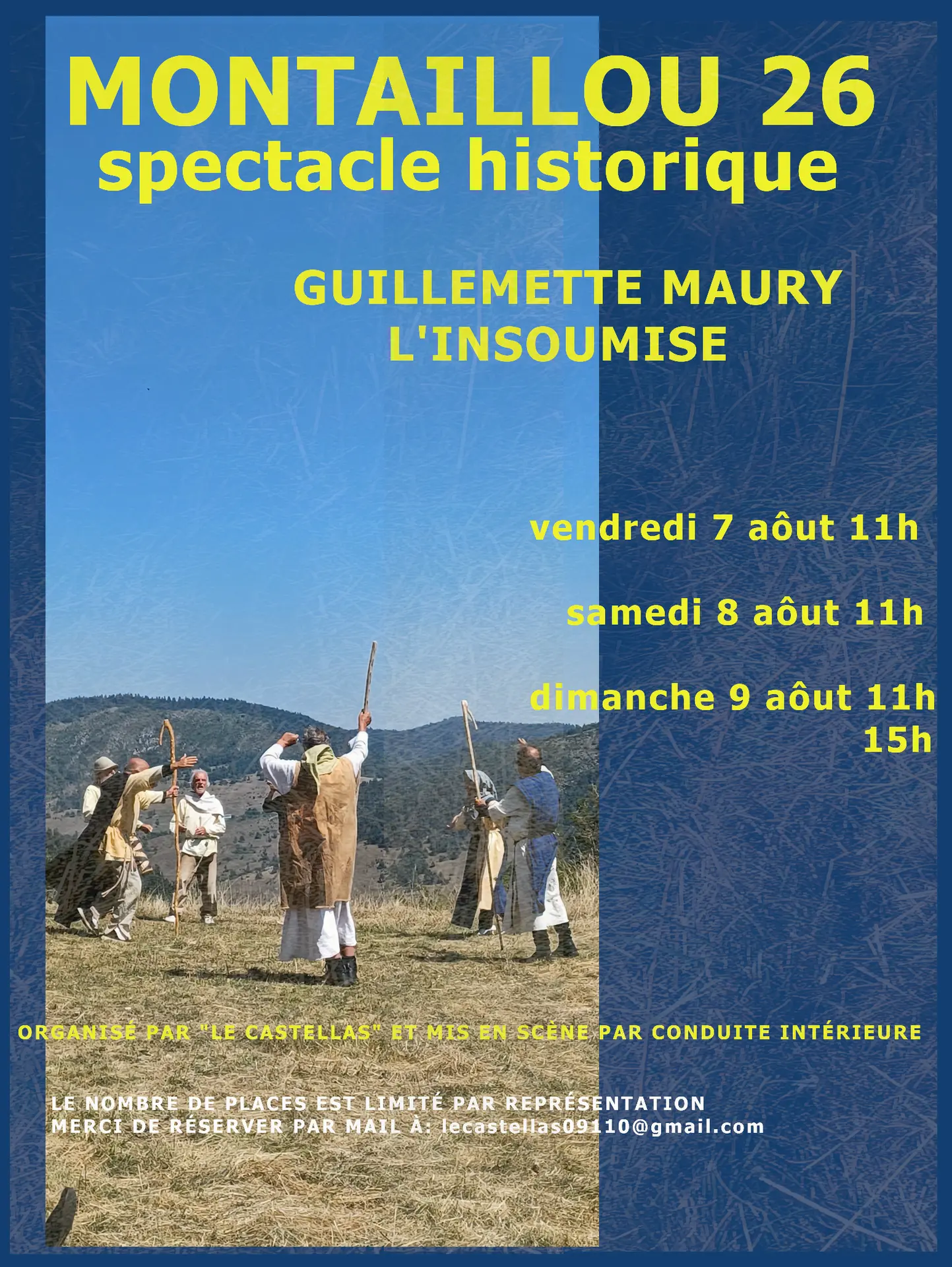 Affiche spectacle historique Montaillou