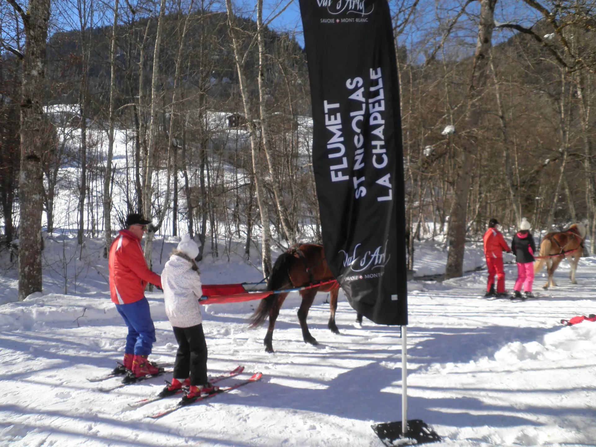 Ski tiré par un cheval