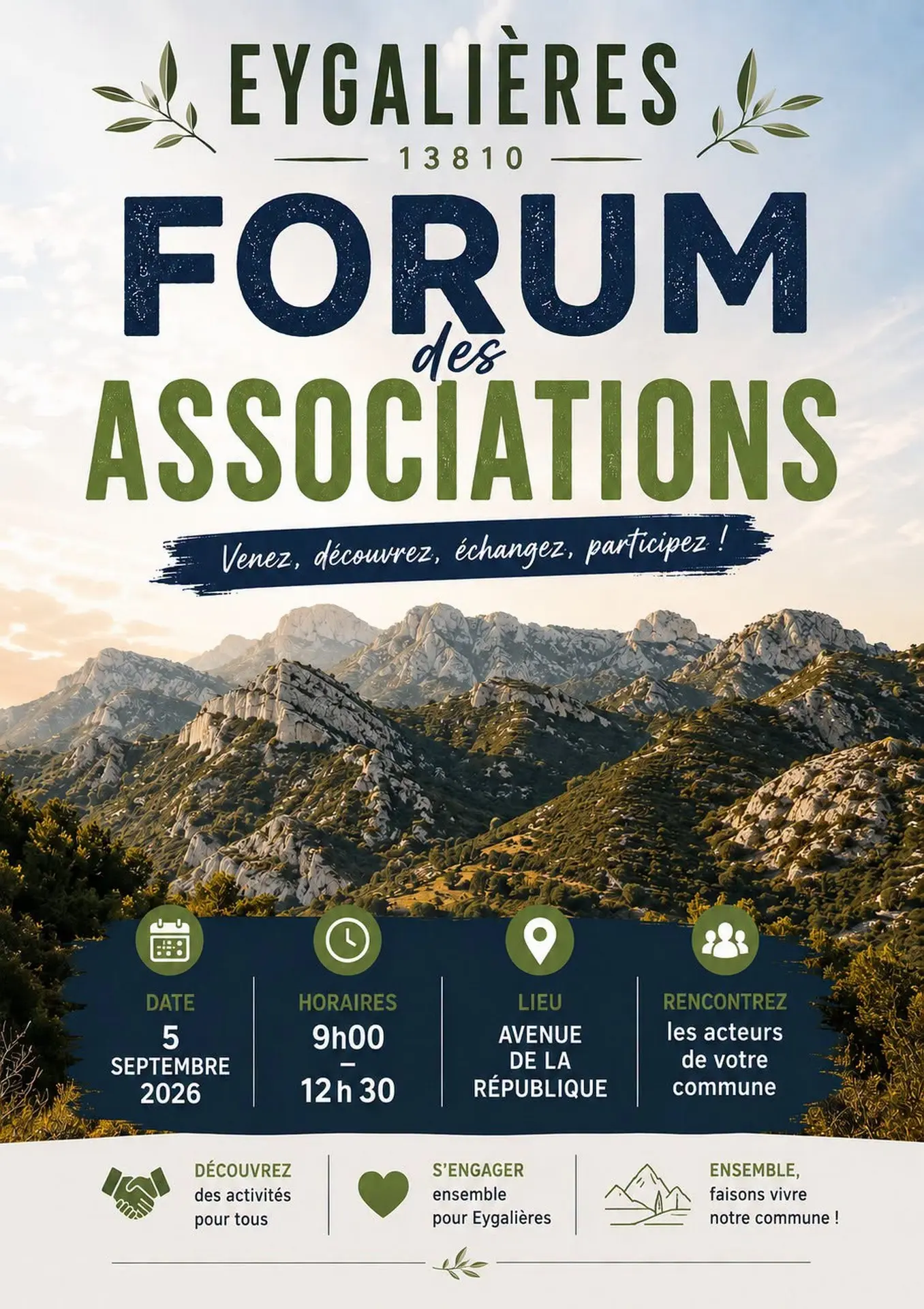 Affiche Forum des associations à Eygalières 05.09.26