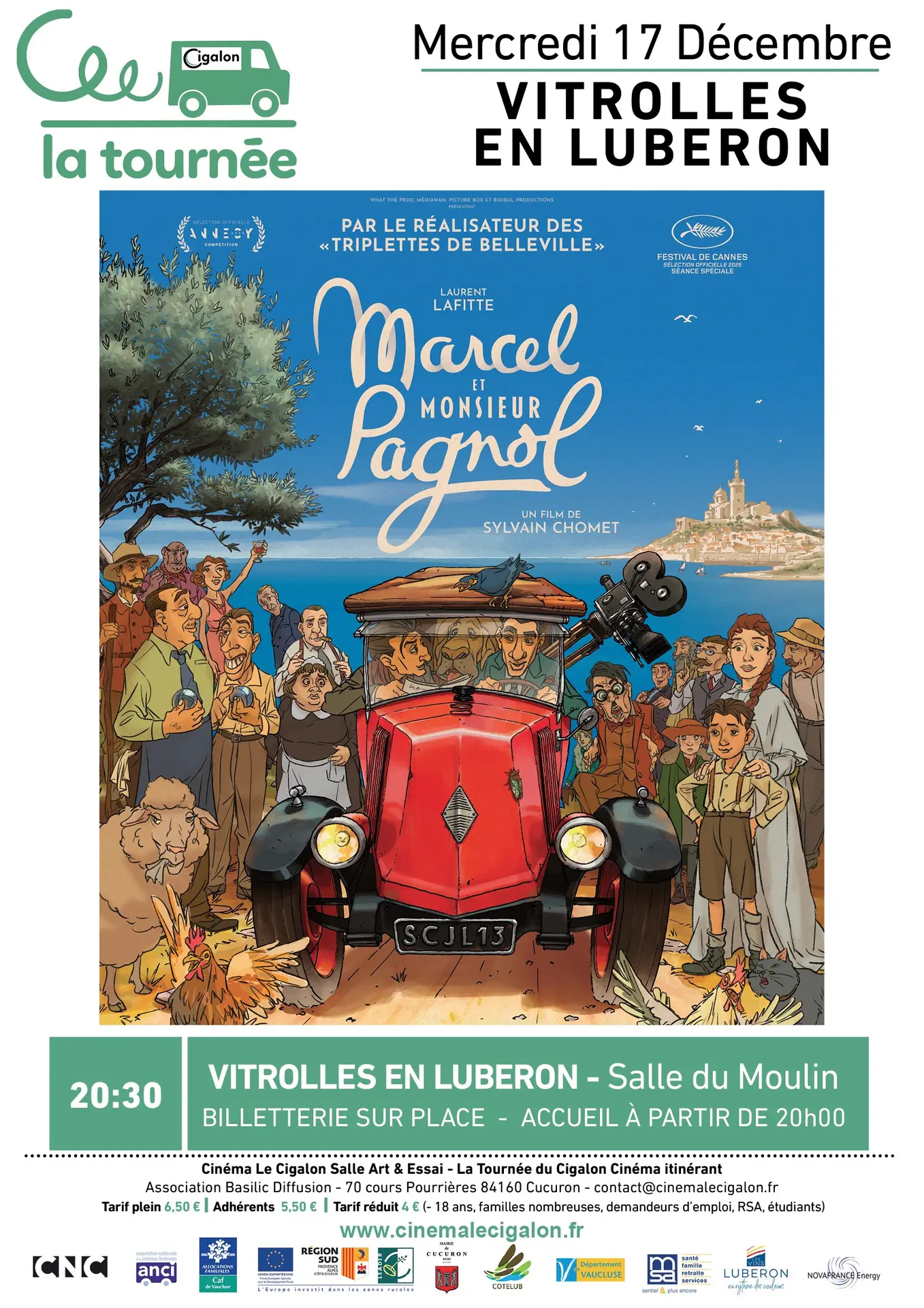 La Tournée du Cigalon à Vitrolles en Luberon :  MARCEL ET MONSIEUR PAGNOL_Vitrolles-en-Lubéron