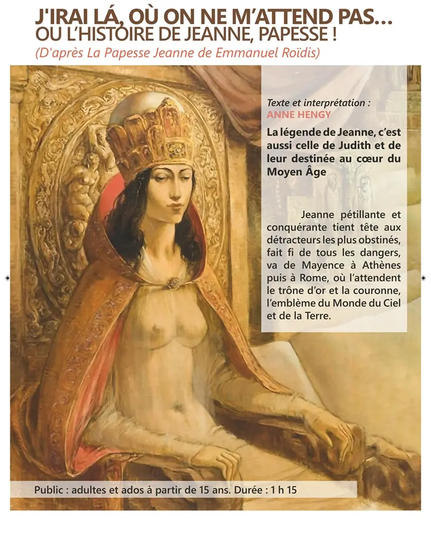 Un verre et des histoires - J'irai là où ne m'attend pas... ou l'histoire de Jeanne, papesse_Avignon