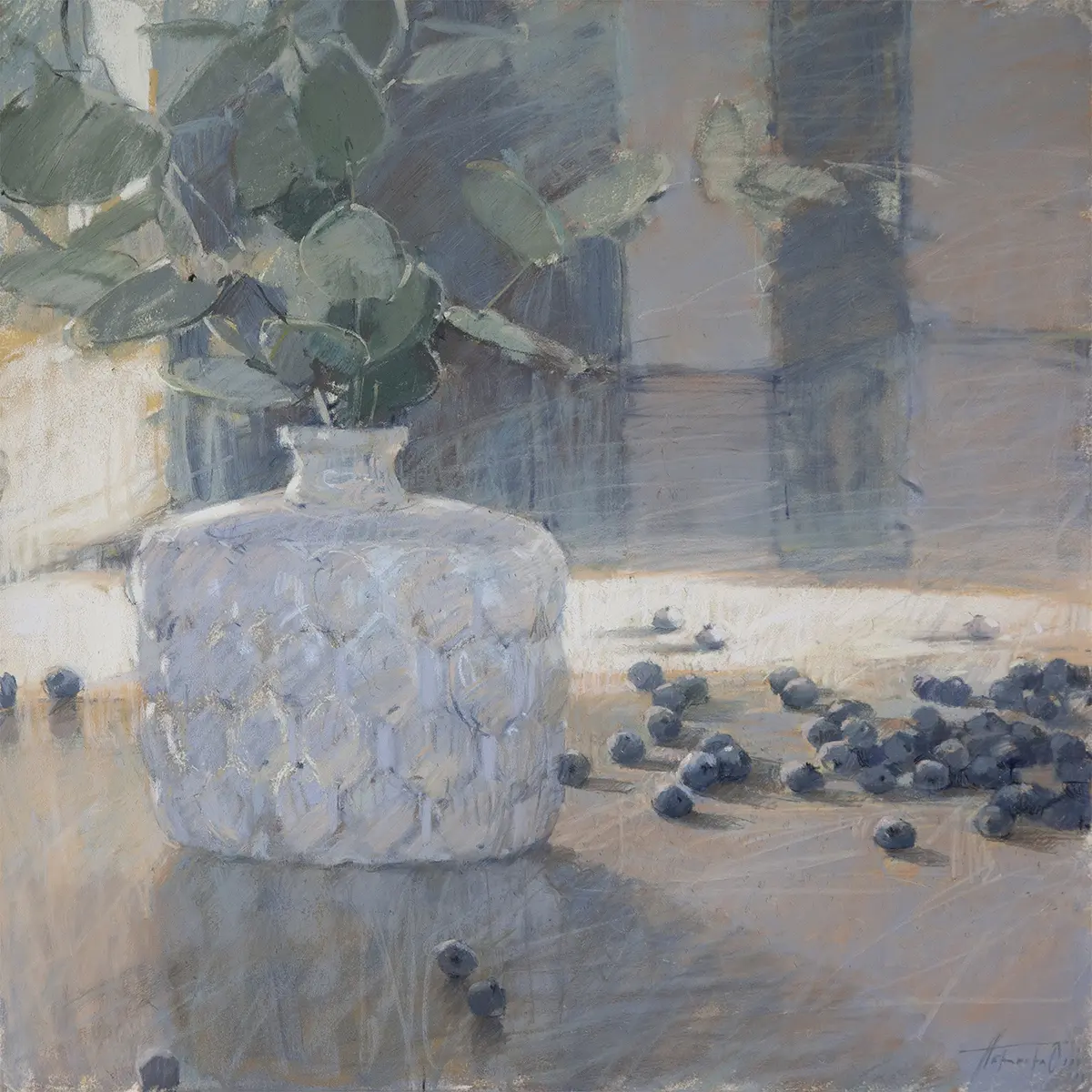 Exposition d'Olga Abramova - Peintures pastels secs_Samoëns