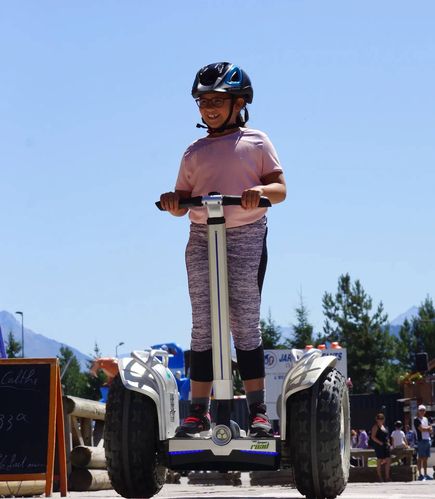 Gyropode pendant le Toussuire Summer Park