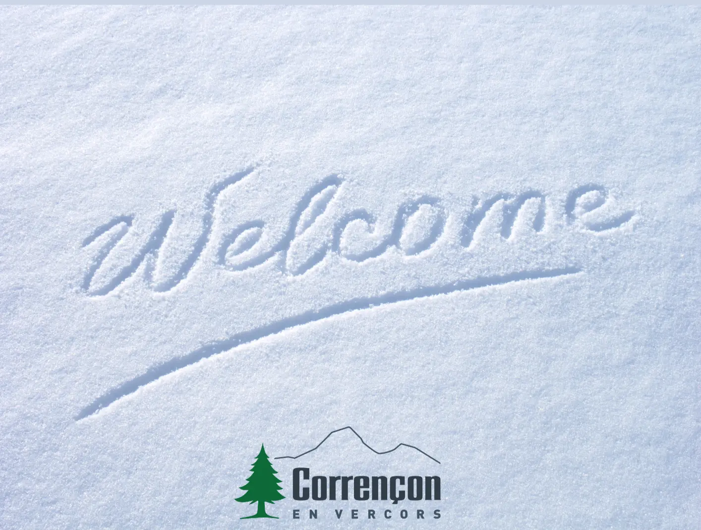 Welcome écrit dans le neige