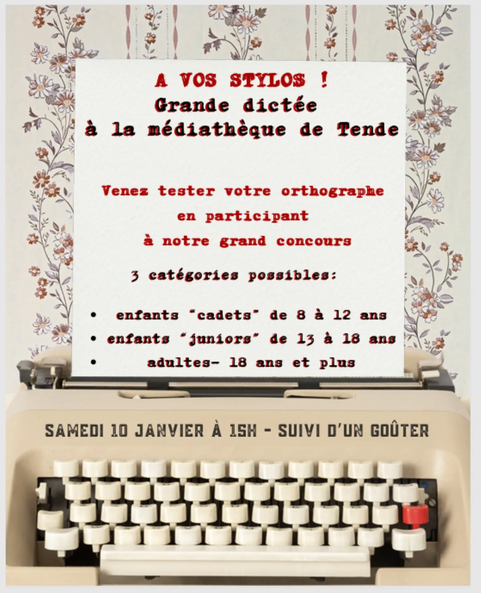 Grande dictée annuelle de la médiathèque de Tende