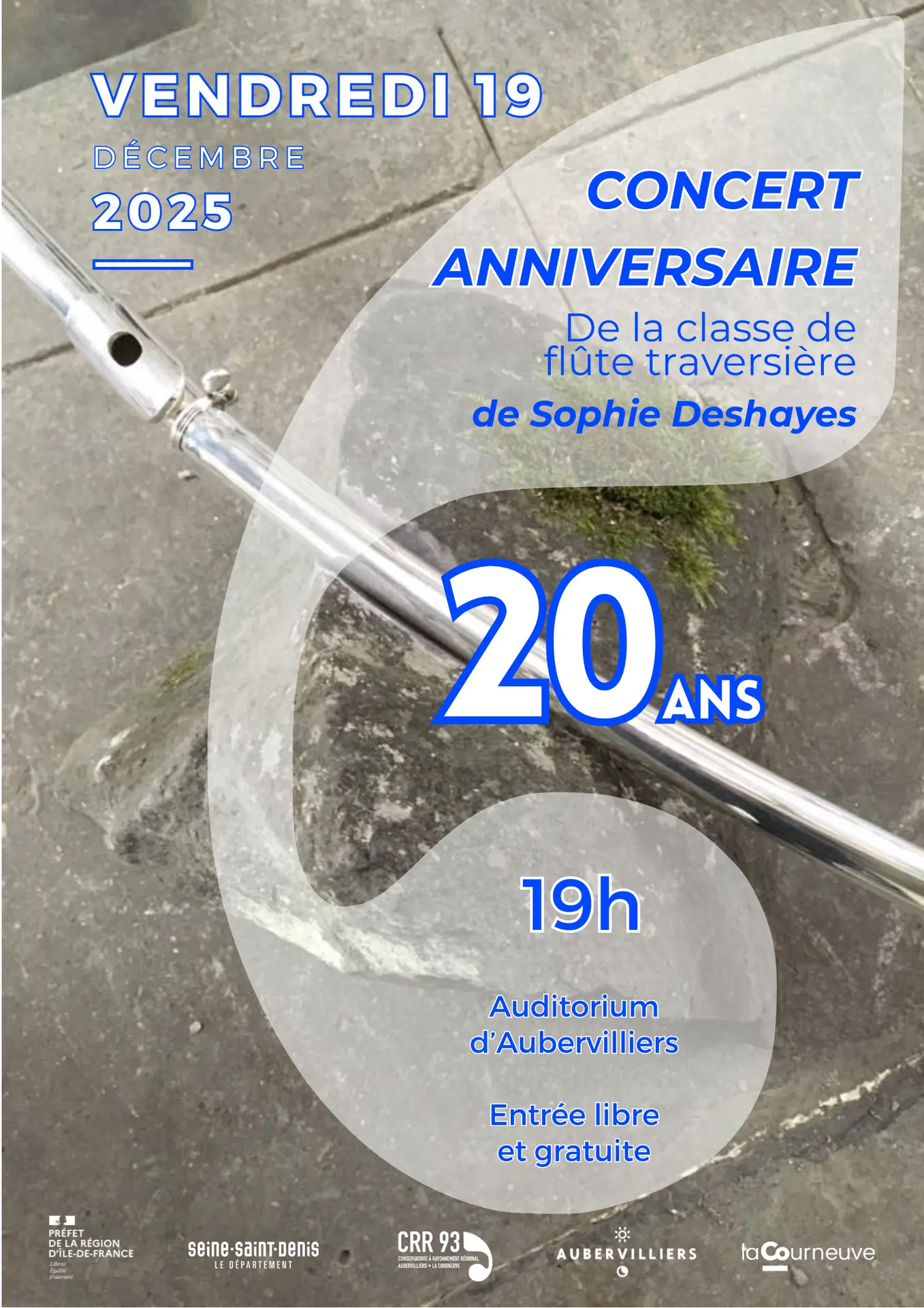 Concert -Concert des 20 ans de la classe de flûte traversière de Sophie Deshayes_Aubervilliers