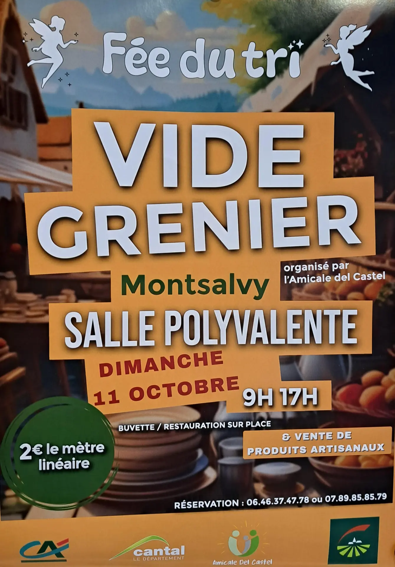 Affiche vide-greniers Amicale del Castel