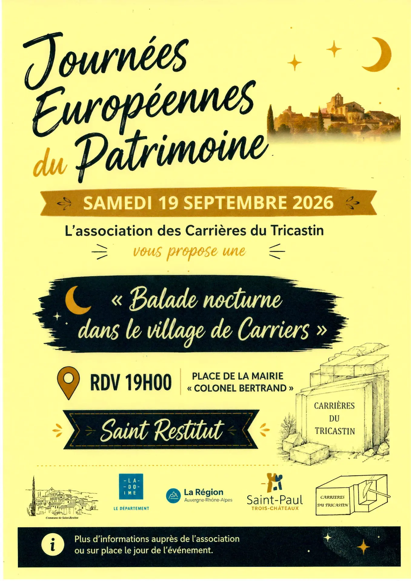 Visite nocturne Saint-Restitut