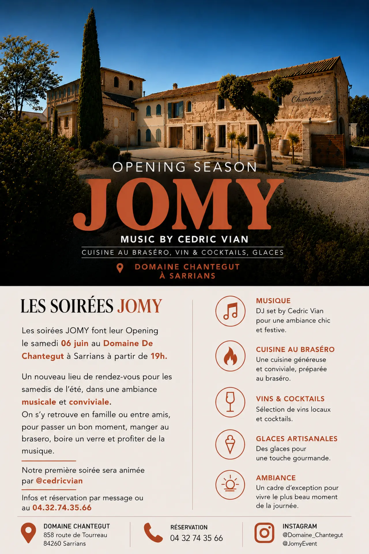 Les Soirées Jomy au Domaine de Chantegut_Sarrians
