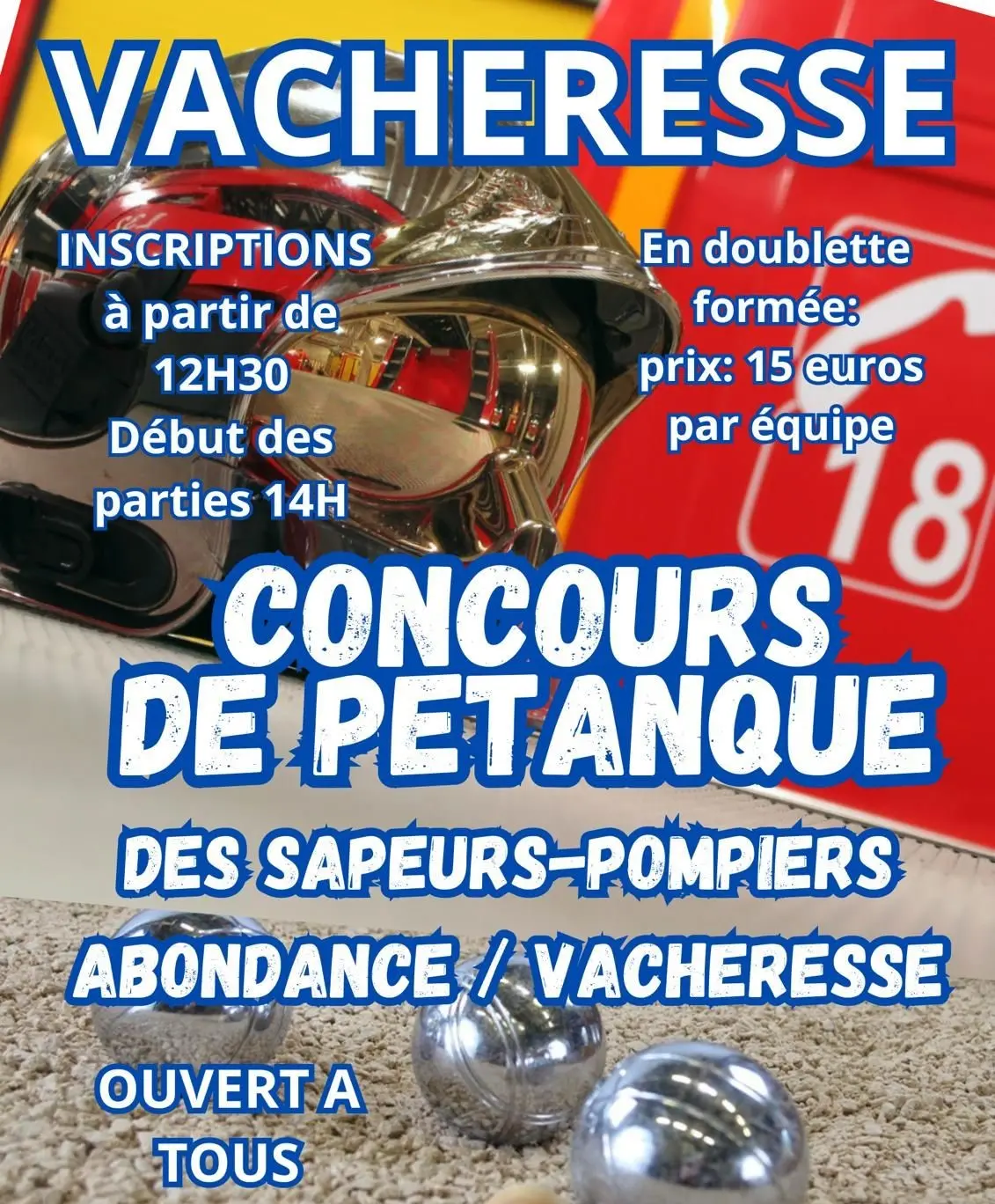 Affiche concours de pétanque