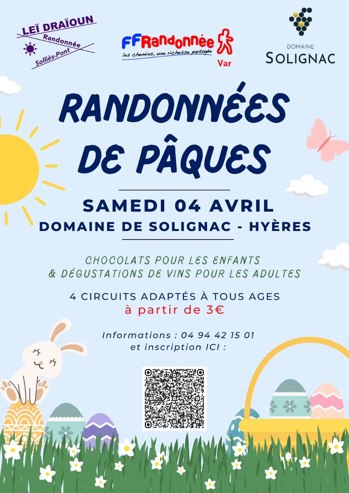 Les randonnées de Pâques au Domaine Solignac