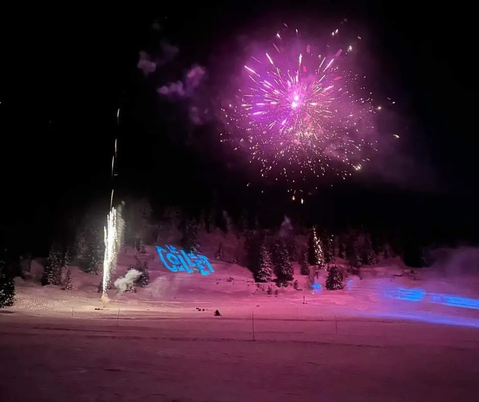 Feux d'artifice sur les pistes